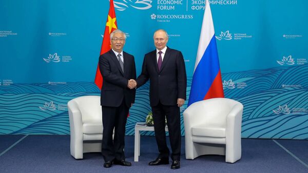 Встреча президента РФ Владимира Путина с заместителем Премьера Госсовета КНР Чжан Гоцином