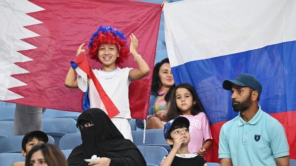 Болельщики перед на товарищеском матче между сборными России и Катара