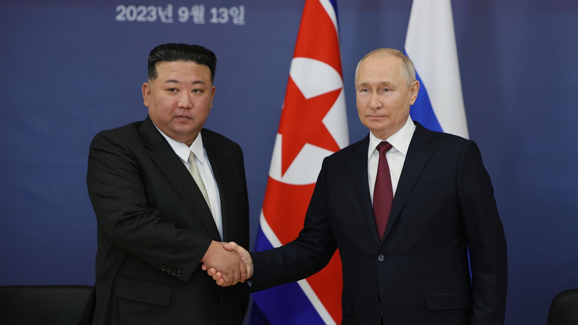 Vladimir Putin and North Korean State Council Chairman Kim Jong-un during a meeting - RIA Novosti, 1920, 13.09.2023