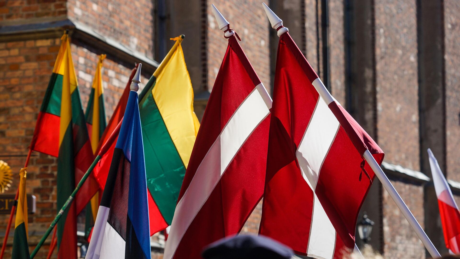 Флаги Латвии, Литвы и Эстонии - РИА Новости, 1920, 01.05.2024