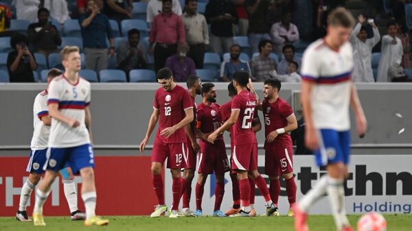 Эпизод матча Россия - Катар