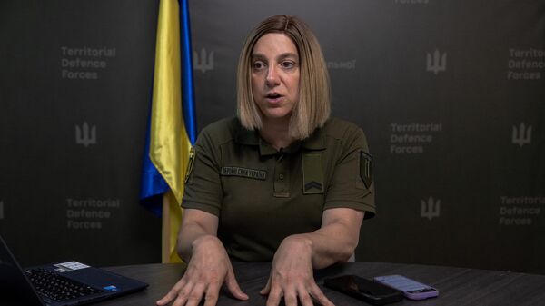 Сара Эштон-Чирилло во время интервью в Киеве