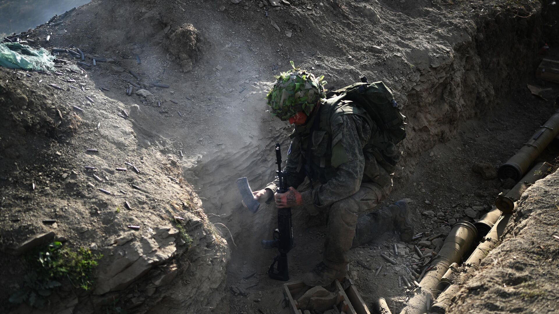 Российский военнослужащий в зоне проведения спецоперации - РИА Новости, 1920, 10.03.2024