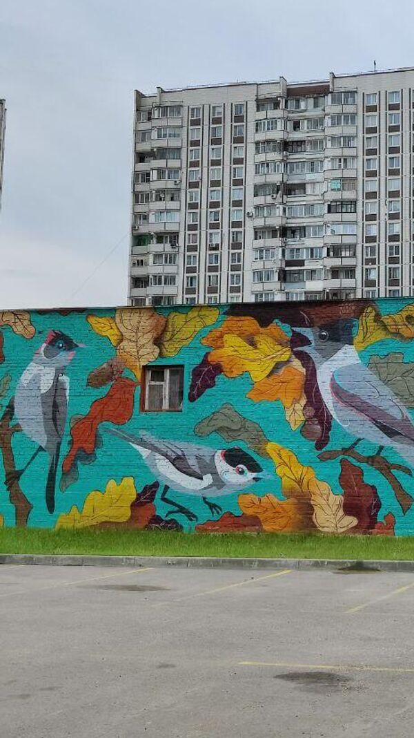 Черноголовка. Мурал рядом со сквером Исаака Халатникова Черноголовка. Мурал рядом со сквером Исаака Халатникова