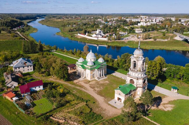Вид на Старицу с высоты птичьего полета Вид на Старицу с высоты птичьего полета