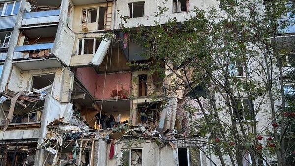 Последствия взрыва газа в жилом доме в Балашихе