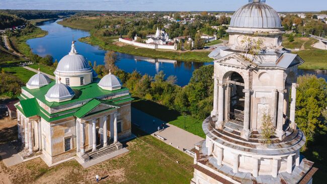 Вид на Старицу с высоты птичьего полета