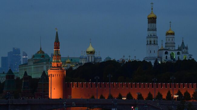 Вид на Кремль в Москве