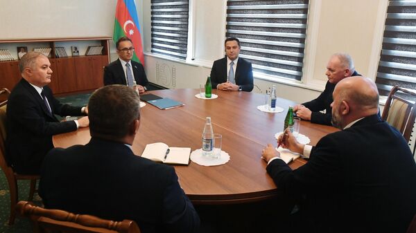 Встреча представителей Азербайджана с делегацией армян Карабаха в городе Евлах