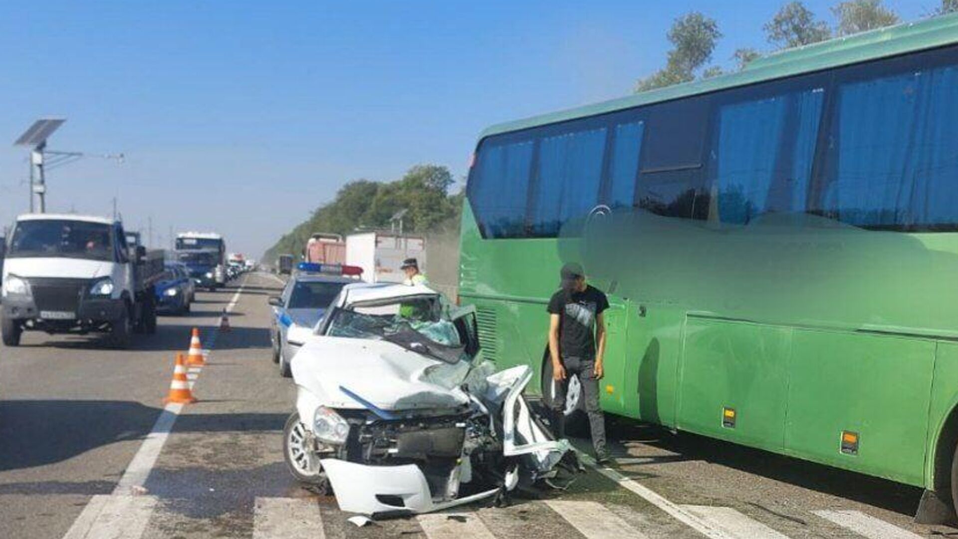 На Кубани автобус с детской спортивной командой попал в ДТП - РИА Новости,  22.09.2023