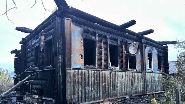 Последствия пожара под Пермью в селе Чайка