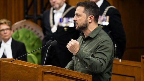 Президент Украины Владимир Зеленский в парламенте Канады