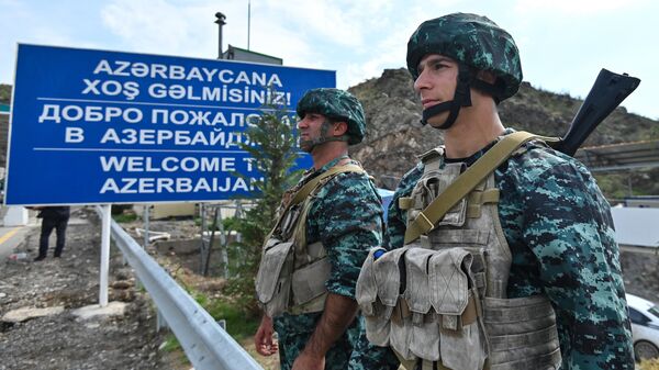 Сотрудники пограничной службы Азербайджана
