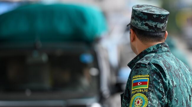 Сотрудники пограничной службы Азербайджана