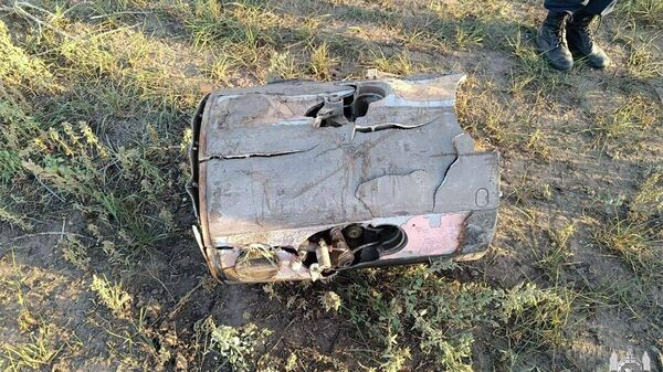 Обломки ракеты С-300, найденные близ села Кицканы в Приднестровье