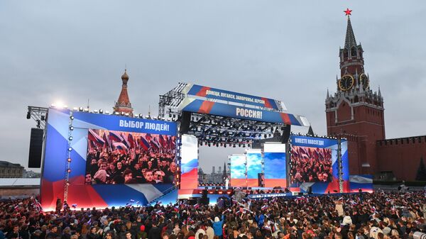  Митинг-концерт в поддержку присоединения к России ЛНР, ДНР, Херсонской и Запорожской областей на Красной площади