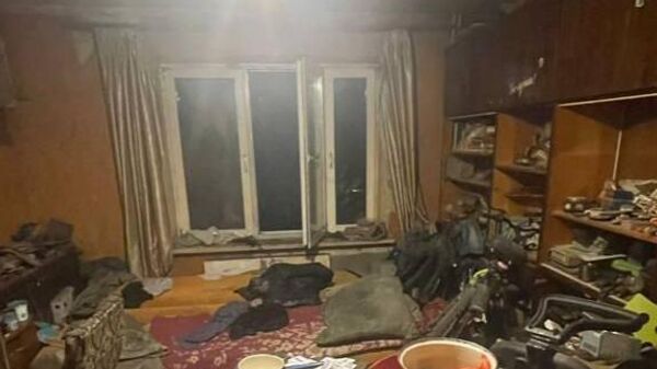 Квартира на юге Москвы, где были обнаружены тела двух убитых мужчин