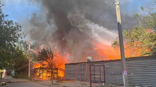 Пожар в Трусовском районе Астрахани. 2 октября 2023
