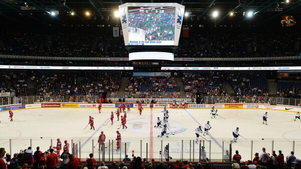 Хоккейный матч на стадионе Helsinki Hall