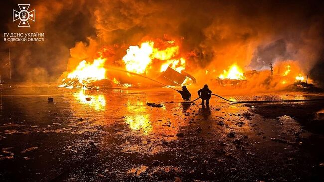 Последствия взрыва в Одесской области