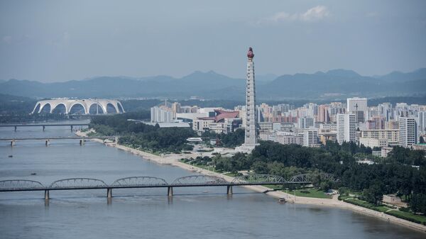 Вид города Пхеньяна