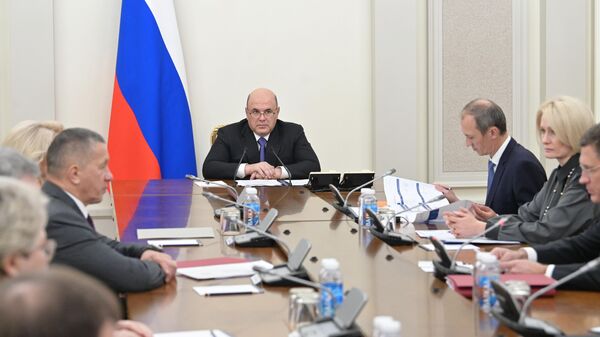 Председатель правительства РФ Михаил Мишустин проводит совещание c вице-премьерами РФ