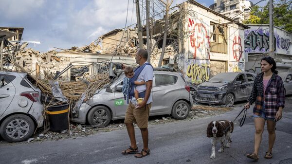 Последствия ракетного удара по Тель-Авиву со стороны сектора Газа. Архивное фото