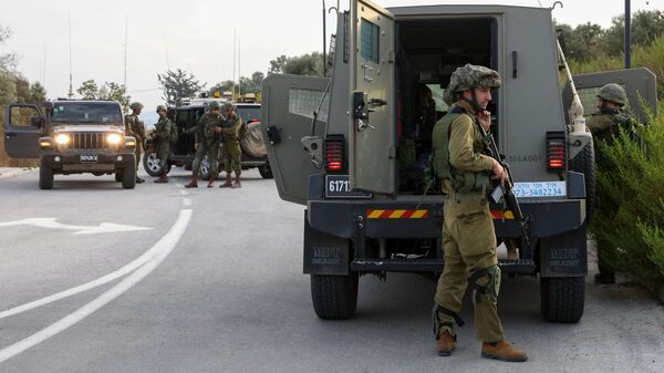 Израильские военные в районе границы с Ливаном