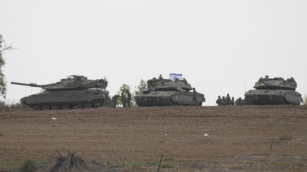 Израильские военные в районе границы с сектором Газа