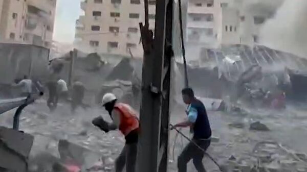 Сектора Газа после обстрела Израиля