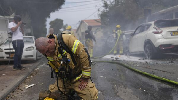 Пожарный в Ашкелоне, Израиль