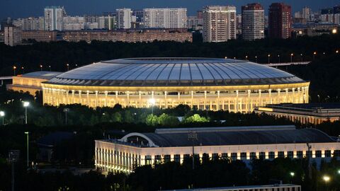 Вид на спортивный комплекс Лужники в Москве