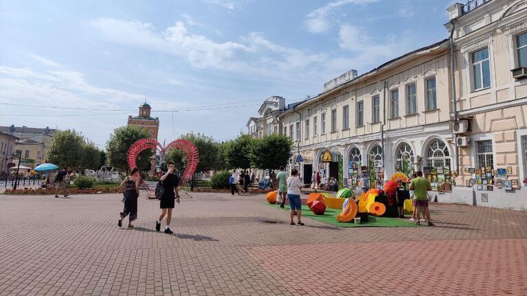 Туристы в центре Мурома