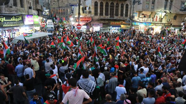 Шествие в поддержку Палестины в Иордании. 10 октября 2023