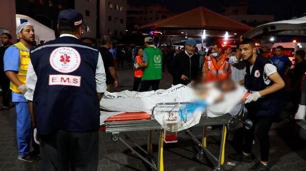 Пострадавшие в больнице Газы