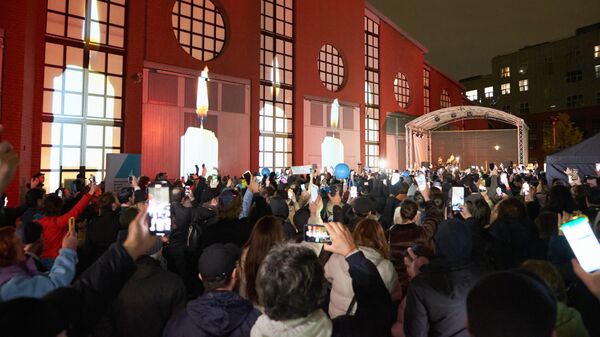 Общественная молитва о душах погибших и спасении всех пострадавших в ходе террористических атак в Израиле на территории Еврейского музея и центра толерантности в Москве