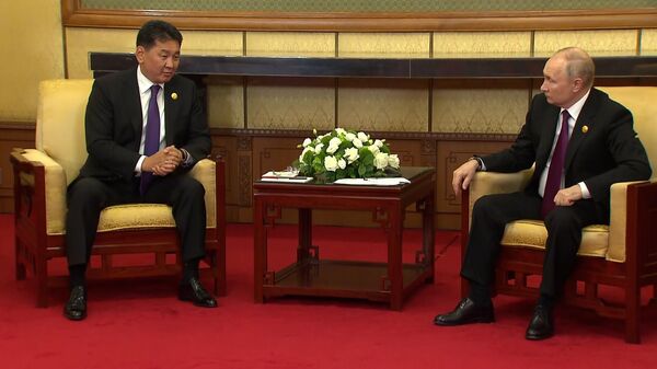 Встреча Путина с президентом Монголии Ухнаагийном Хурэлсухом