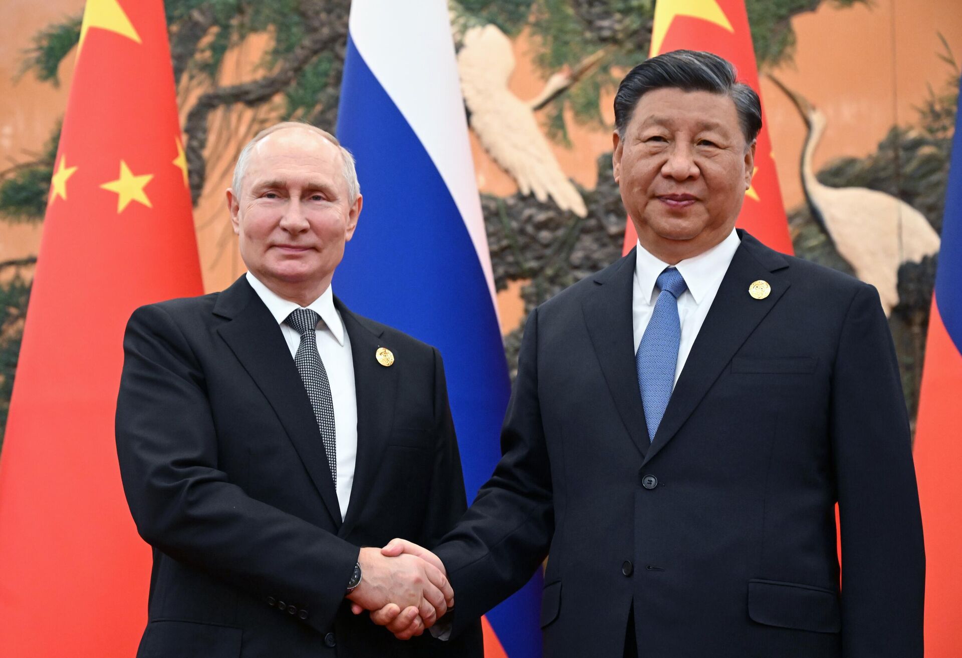 Ο Ρώσος πρόεδρος Βλαντιμίρ Πούτιν και ο Κινέζος Πρόεδρος Σι Τζινπίνγκ - RIA Novosti, 1920, 18/10/2023