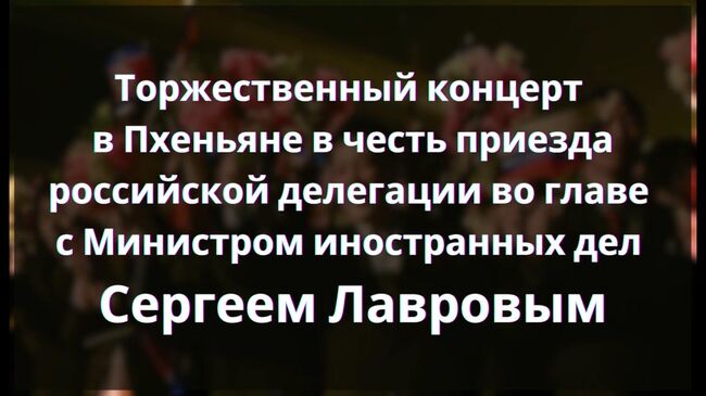 Торжественный концерт в Пхеньяне в честь прибытия Лаврова в КНДР