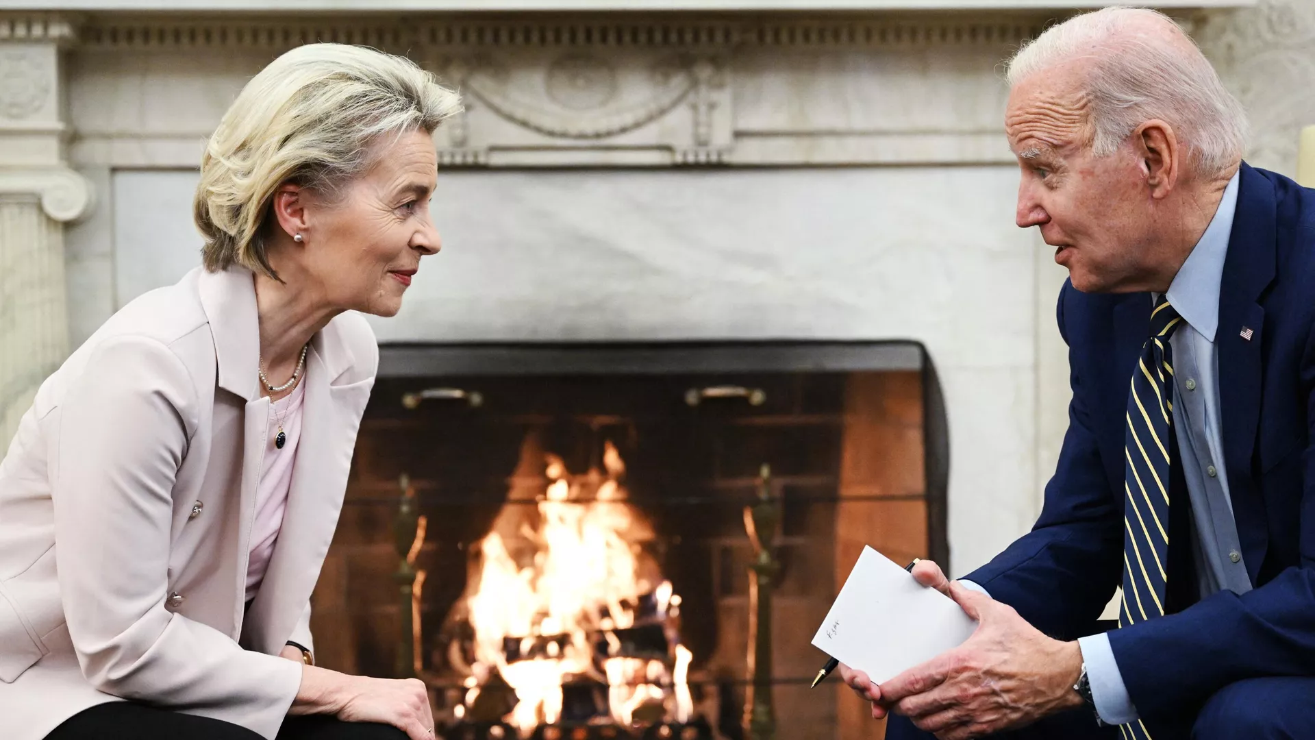 Η Πρόεδρος της Ευρωπαϊκής Επιτροπής Ursula von der Leyen και ο Πρόεδρος των ΗΠΑ Τζο Μπάιντεν κατά τη διάρκεια συνάντησης - RIA Novosti, 1920, 21/10/2023