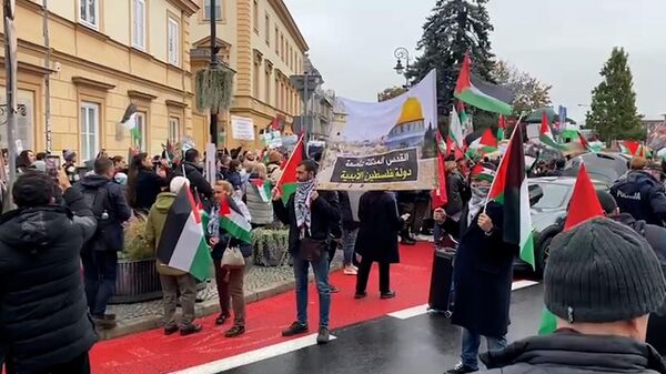 Марш в поддержку Палестины в Варшаве