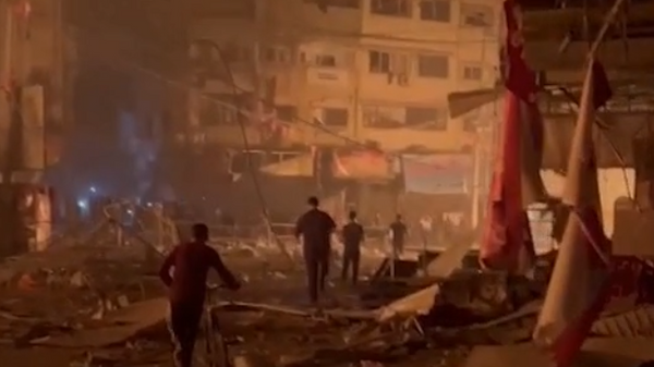 В Палестине заявили об израильском обстреле рынка в Газе. Кадр из соцсетей