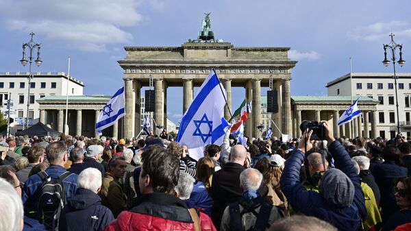 Акция солидарности с Израилем в центре Берлина