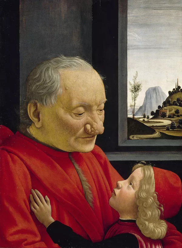 Репродукция картины Доменико Гирландайо Старик с внуком