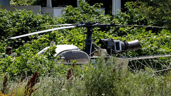 Вертолет Alouette II, брошенный Редуаном Фаидом и сообщниками после побега из тюрьмы в Рео