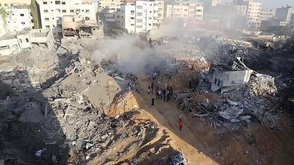 Последствия израильских ударов по жилым районам в Газе. Архивное фото