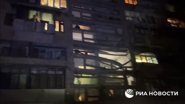 Многоэтажные дома в Донецке после обстрела ВСУ