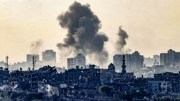 Дым над северной частью сектора Газа