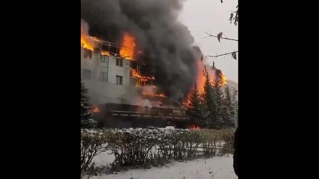 Пожар в отеле в Набережных Челнах