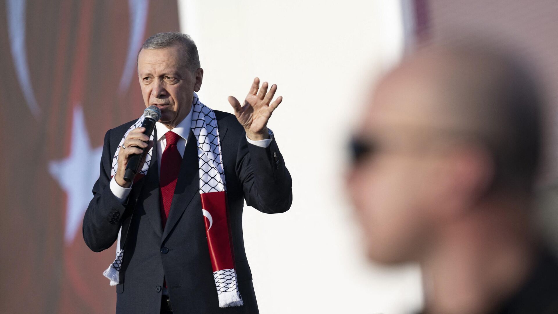 Президент Турции Реджеп Тайип Эрдоган на митинге в поддержку Палестины в Стамбуле - РИА Новости, 1920, 07.04.2024
